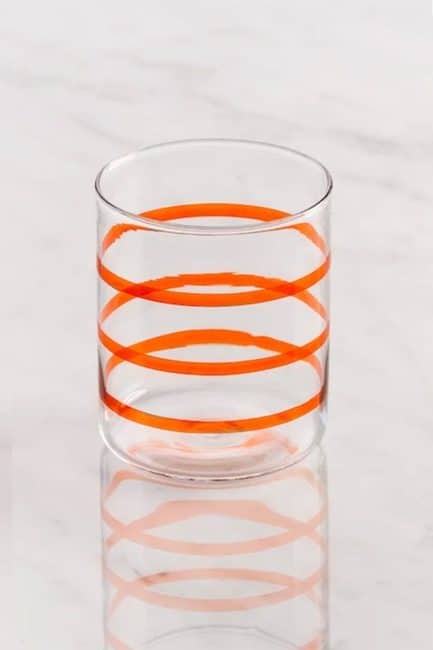 Horizontal Stripes Tumbler Glass
