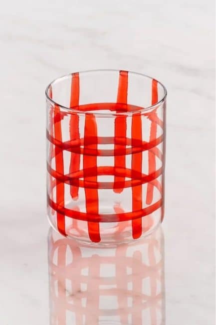 Grid Tumbler Glass