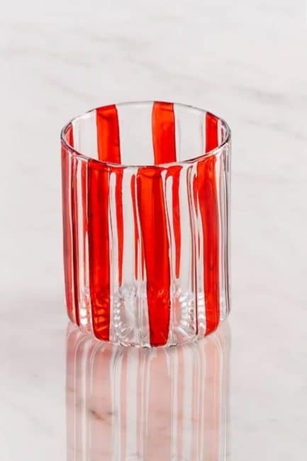 Vertical Stripes Tumbler Glass