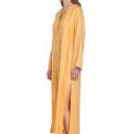Mustard Linen Tie Kaftan